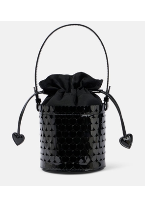 Aquazzura Amorouse leather-trimmed bucket bag