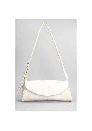 Jil Sander Cannolo Grande Shoulder Bag In White Leather