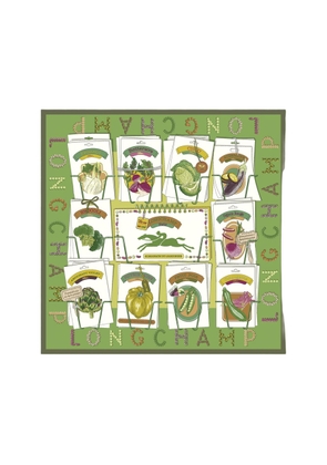 Longchamp Laurel In The Vegetable Garden Silk Scarf