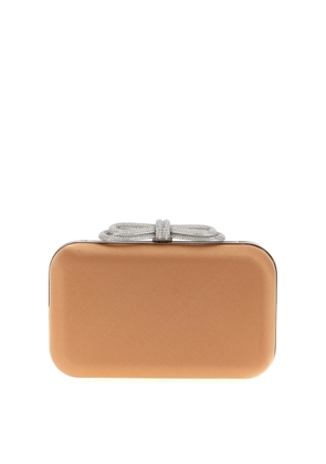 Mach & Mach Double Bow Satin Clutch