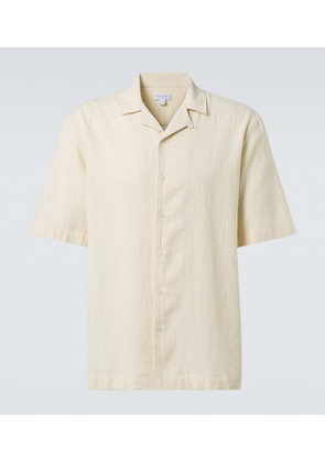 Sunspel Checked cotton bowling shirt