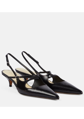 Proenza Schouler Slash leather slingback pumps