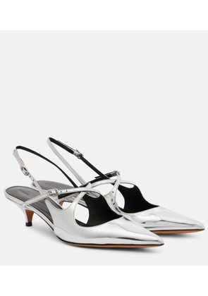 Proenza Schouler Slash 40 mirrored leather slingback pumps