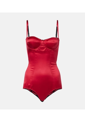 Dolce&Gabbana Silk-blend satin bodysuit