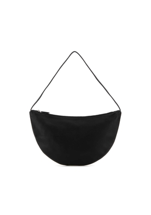 The Row Black Leather Small Izzy Shoulder Bag