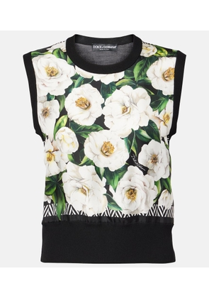 Dolce&Gabbana Floral print silk top
