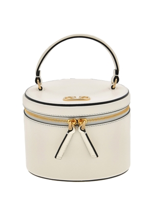 Valentino V Logo Signature Leather Vanity Case