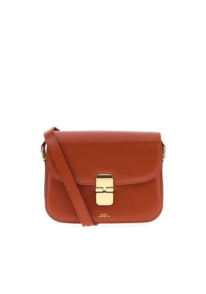 A.P.C. Brick Leather Small Grace Crossbody Bag