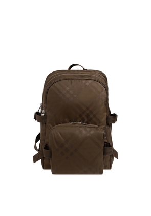 Burberry Checked Jacquard Zipped-Up Backpack