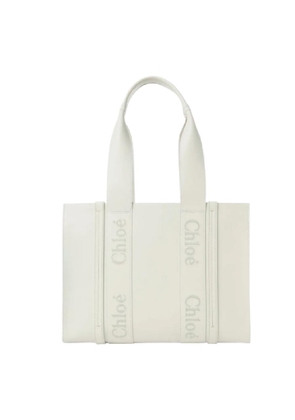 Chloe Woody Leather Logo Tote Bag