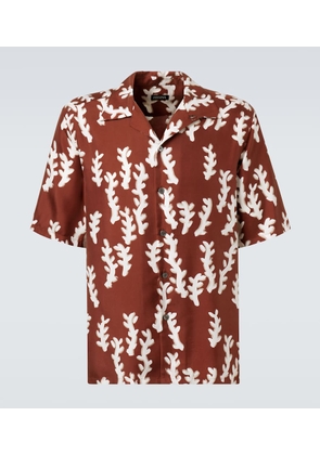 Zegna Printed silk bowling shirt
