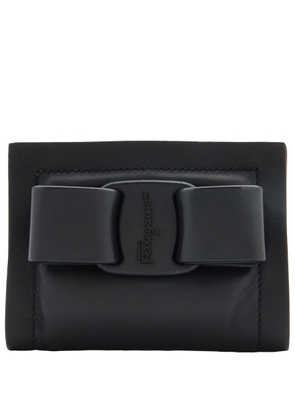 Salvatore Ferragamo Ladies Black Viva Bow Credit Card Holder