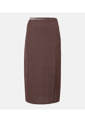 Jacquemus Notte satin midi skirt