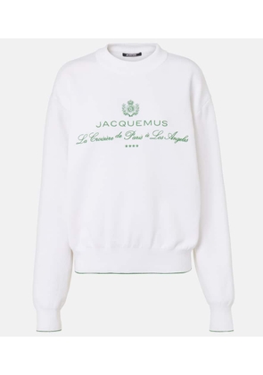 Jacquemus Vince embroidered cotton-blend sweatshirt