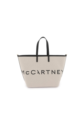 Stella Mccartney Logo Printed Cotton Tote Bag