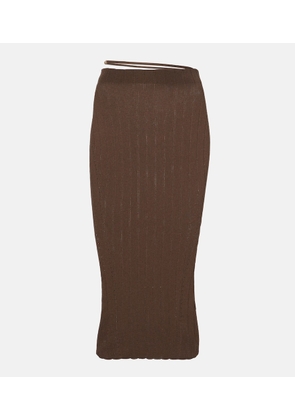 Jacquemus Pralu ribbed-knit midi skirt