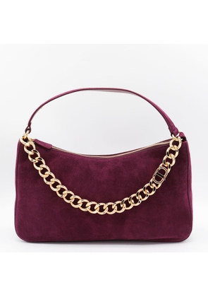 Twinset Purple Leather Liliane Shoulder Bag