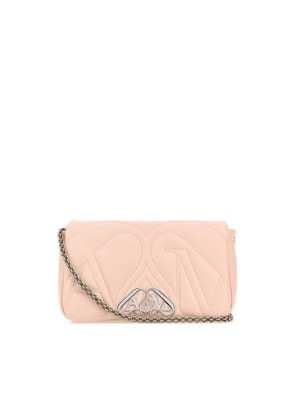 Alexander Mcqueen Pink Leather Small Seal Shoulder Bag