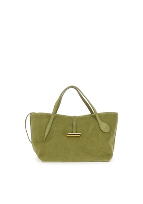 Little Liffner Petite Penne Green Handbag With Side Pocket In Leather