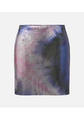 Rabanne Tie-dye metallic miniskirt