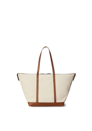 Polo Ralph Lauren Canvas Travel Bag With Leather Profiles