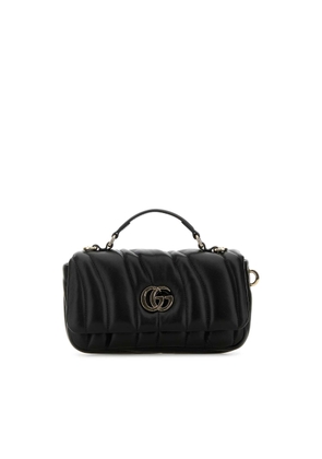 Gucci Black Leather Gg Milano Handbag