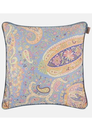 Etro Maranta embroidered cotton cushion