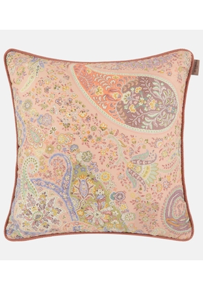 Etro Maranta paisley cotton cushion