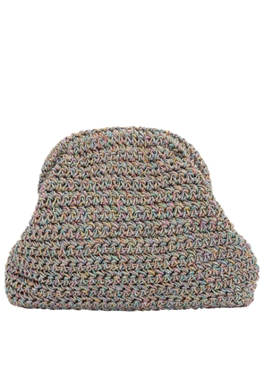 Maria La Rosa Rainbow Ladies Mini Game Metallic Crochet Clutch