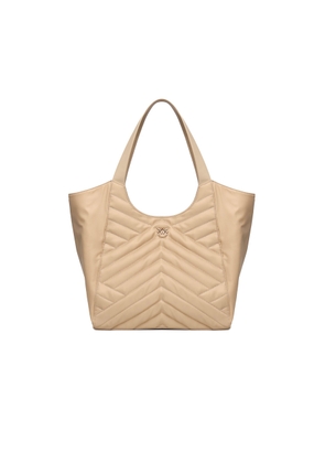 Pinko Puzzle Quilt Fabric Shopper Bag