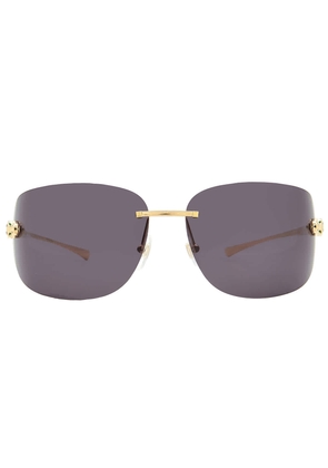 Cartier Panthere de Cartier Grey Wrap Mens Sunglasses CT0266S 001 61