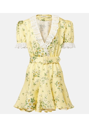 Rodarte Satin and broderie anglaise minidress