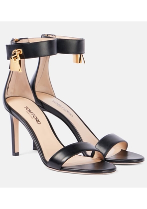 Tom Ford Padlock 85 leather sandals