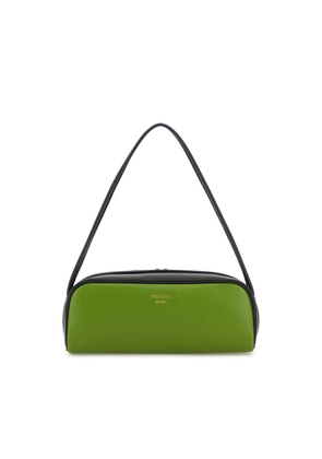 Prada Green Leather Shoulder Bag