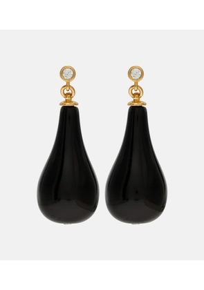 Toteme Onyx gold-plated drop earrings