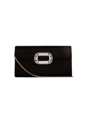 Roger Vivier Sexy Choc Buckle Clutch In Satin
