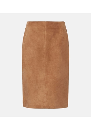 Nour Hammour Lady suede pencil skirt