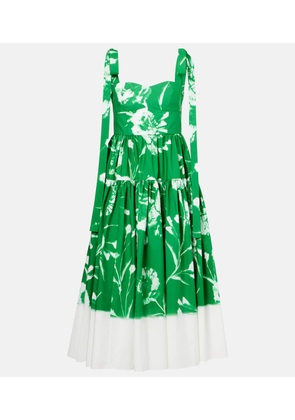 Erdem Floral cotton poplin midi dress
