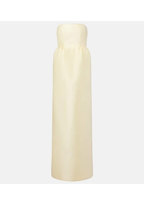 Prada Strapless silk satin gown