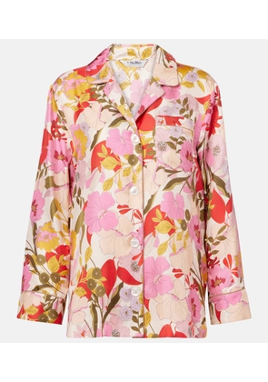 'S Max Mara Alan floral silk satin shirt