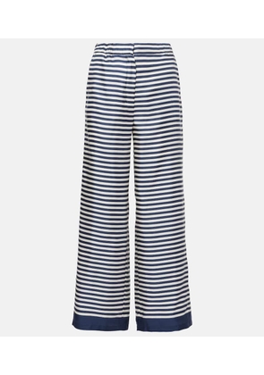 'S Max Mara Nine striped silk wide-leg pants