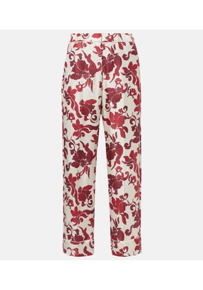 'S Max Mara Leda printed silk wide-leg pants