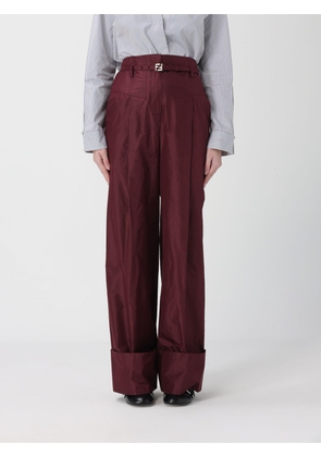 Pants FENDI Woman color Red