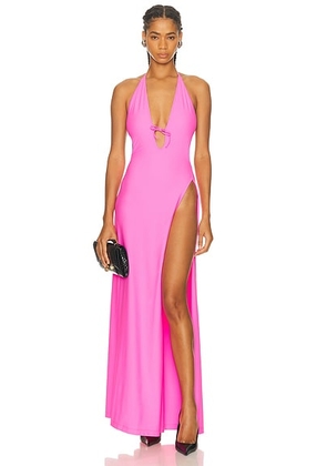 Balenciaga Tucked in Swimwear Dress in Neon Pink - Pink. Size 34 (also in 36, 40).