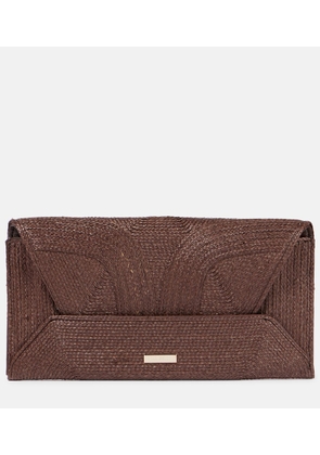 Aquazzura Vacanza Small raffia clutch