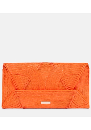 Aquazzura Vacanza Small raffia clutch
