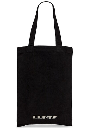 DRKSHDW by Rick Owens Shopper in Black & Pearl - Black. Size all.