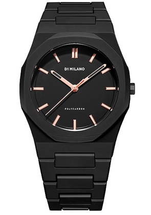 D1 Milano Polycarbonate 40.5mm Watch in Dawn Light - Black. Size all.