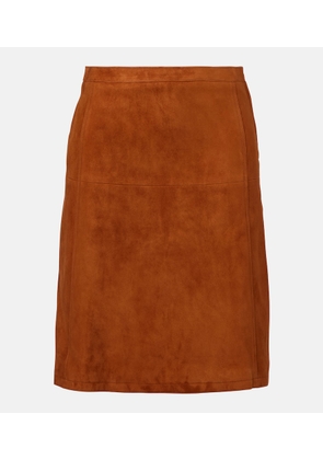 Versace Suede midi skirt