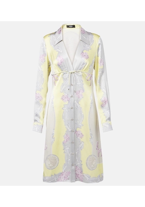 Versace Medusa Cameo silk twill shirt dress